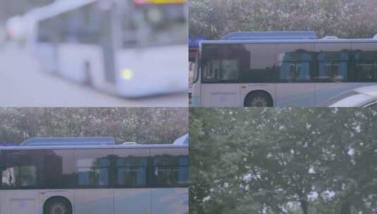 白天行驶的公交车高清在线视频素材下载