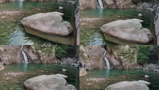 园林湖泊岩石溪流风景高清在线视频素材下载