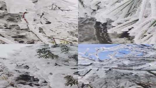 无人机航拍，美丽的雪景无处不在高清在线视频素材下载