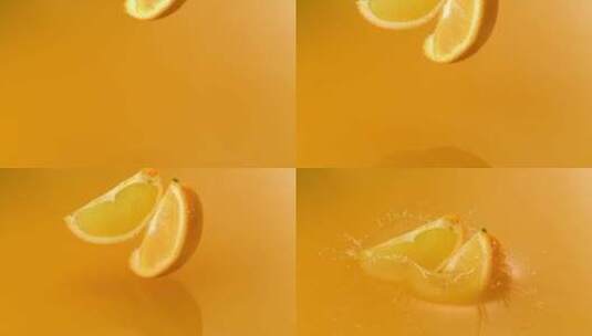 橙子橘子升格拍摄分镜头高清在线视频素材下载