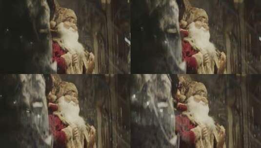 橱窗里的圣诞老人高清在线视频素材下载