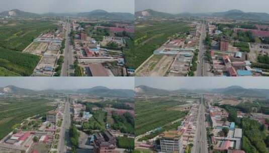 航拍 新农村 县级城市 4k高清在线视频素材下载