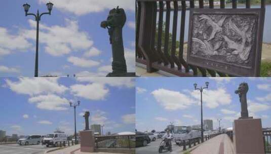 【空镜】4K旅行-冲绳那霸明治桥街景-多角度高清在线视频素材下载