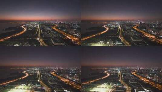 深圳滨海大道城市风光地标建筑航拍延时高清在线视频素材下载