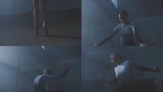芭蕾舞者在室内跳舞高清在线视频素材下载