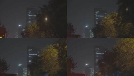 城市夜景 办公楼夜景高清在线视频素材下载