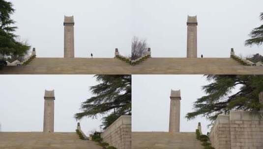南京雨花台烈士陵园烈士纪念碑高清在线视频素材下载