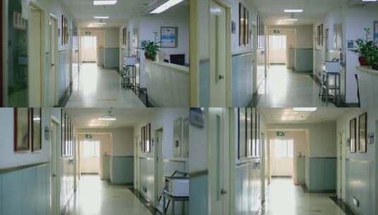 医院走廊环境高清在线视频素材下载