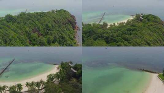 美丽的热带岛屿白沙海滩高清在线视频素材下载