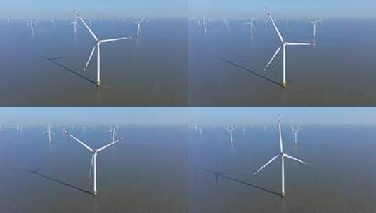 风机风电风力水电海上新能源高清在线视频素材下载