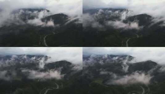 乡村大山里的云雾 森林 天空 宣传片素材高清在线视频素材下载