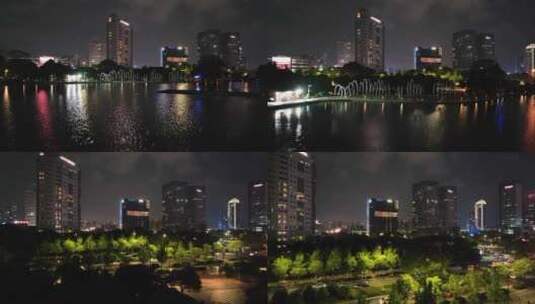 台州夜景航拍空镜高清在线视频素材下载