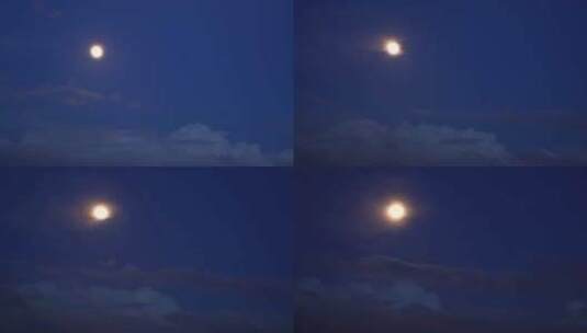 乌云月亮延时夜晚天空云朵流动中秋十五月亮高清在线视频素材下载