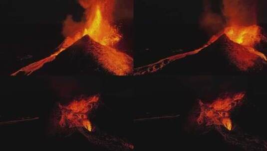 火山爆发爆炸冲击波地质高清在线视频素材下载