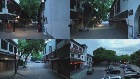 同里古镇清晨航拍高清在线视频素材下载