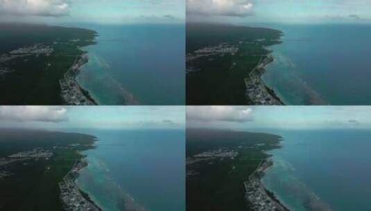 墨西哥加勒比海的鸟瞰图高清在线视频素材下载