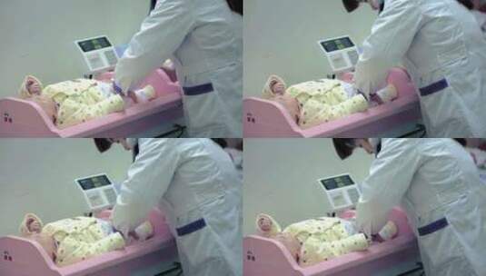 婴儿健康检查体检高清在线视频素材下载