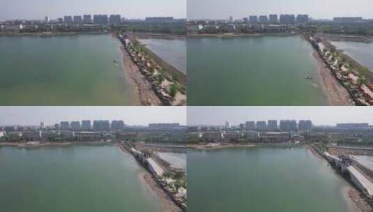 河南开封城市风光航拍高清在线视频素材下载