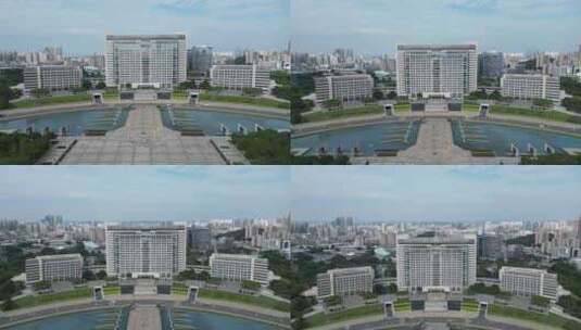 航拍广东东莞市人民政府高清在线视频素材下载