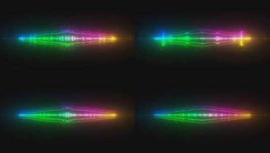 霓虹音频可视化节奏跳动带通道高清在线视频素材下载
