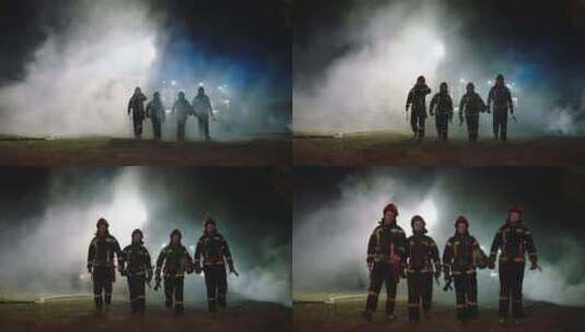 消防员，火灾，消防，肖像高清在线视频素材下载