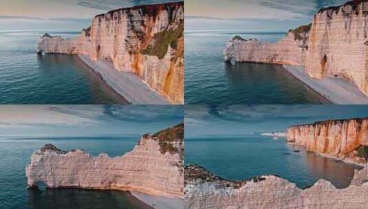 Etretat，诺曼底，海岸，海高清在线视频素材下载