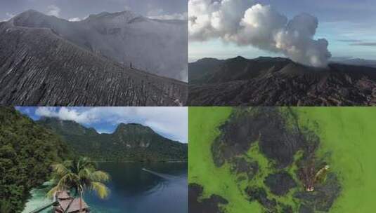 印度尼西亚爪哇苏拉威西苏门答腊火山瀑布高清在线视频素材下载