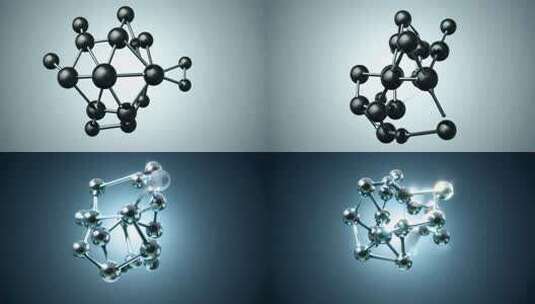 模型分子旋转的动画高清在线视频素材下载