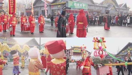 社火表演民俗表演高清在线视频素材下载