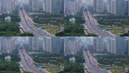 广州高速公路上的车流高清在线视频素材下载
