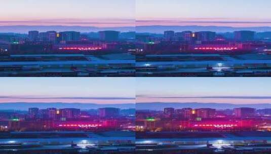 银川城市夜景高清在线视频素材下载
