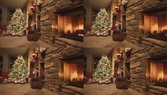 点亮圣诞树高清在线视频素材下载