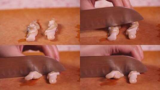 小海鲜花蛤蛏子肉 (4)高清在线视频素材下载