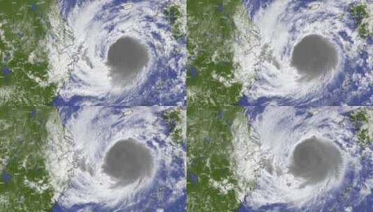 台风烟花卫星云图高清在线视频素材下载