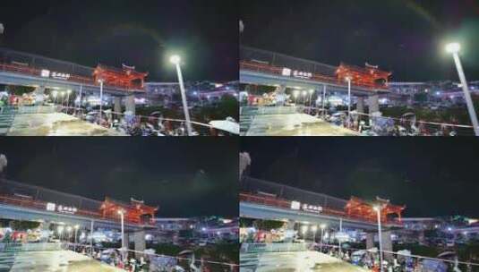 桂林阳朔西街夜景高清在线视频素材下载