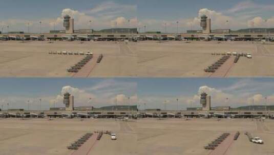 现代飞机机场的特写镜头高清在线视频素材下载