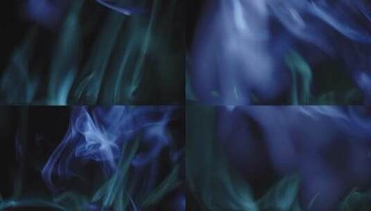 蓝色的烟雾镜头高清在线视频素材下载