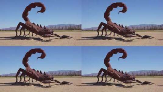 巨型蝎子雕塑高清在线视频素材下载