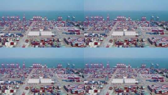 无人自动化港口码头高清在线视频素材下载