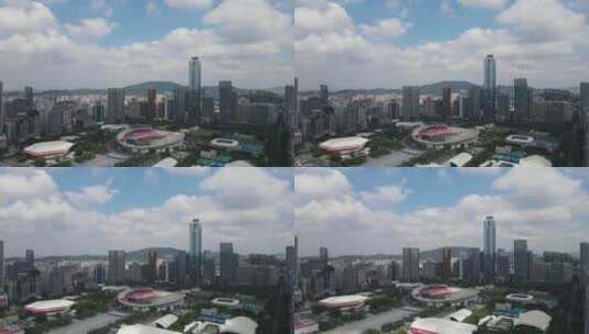 广州天河中心商务区航拍高清在线视频素材下载