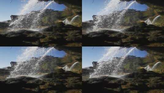 湖南芙蓉镇瀑布流水高清在线视频素材下载