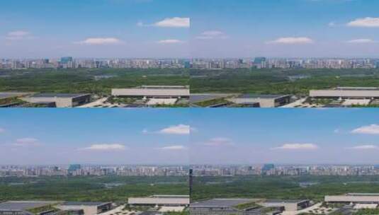 航拍贵阳城市高楼建筑蓝天白云竖屏高清在线视频素材下载