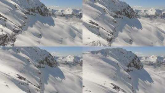高海拔的雪山高清在线视频素材下载