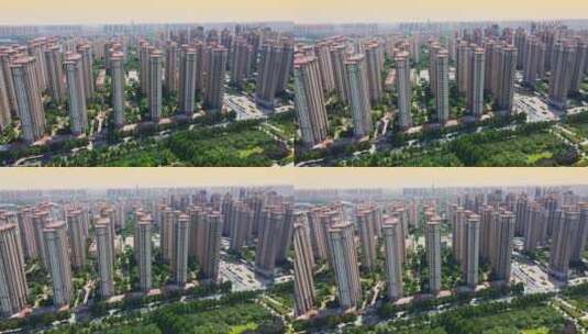 航拍城市空镜 郑州人居环境 高层建筑高清在线视频素材下载