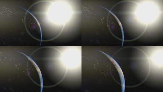地球太阳高清在线视频素材下载