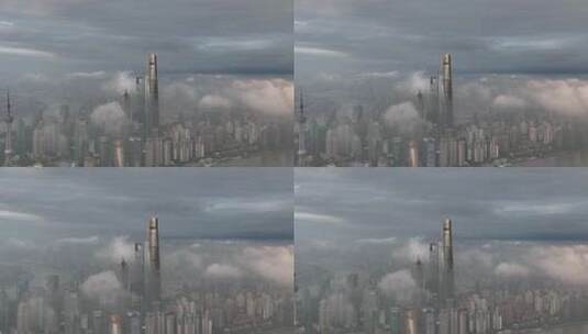 航拍上海高清在线视频素材下载