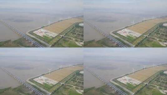 上海崇明长兴岛全景4K航拍高清在线视频素材下载