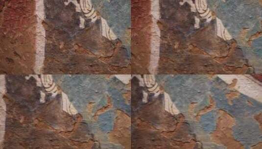 敦煌莫高窟壁画岩画高清在线视频素材下载
