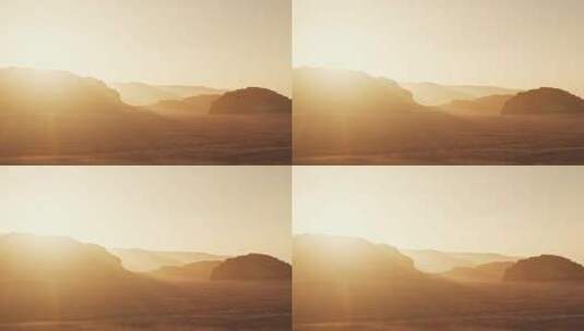夕阳下的沙漠高清在线视频素材下载