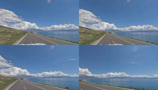 新疆海边行车高清素材高清在线视频素材下载